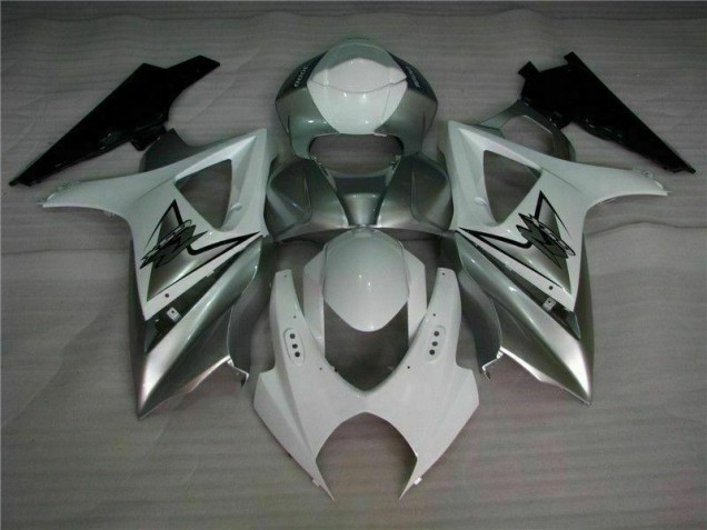 Carenagem Moto GSXR 1000 K7 07-08 - Prata Branco