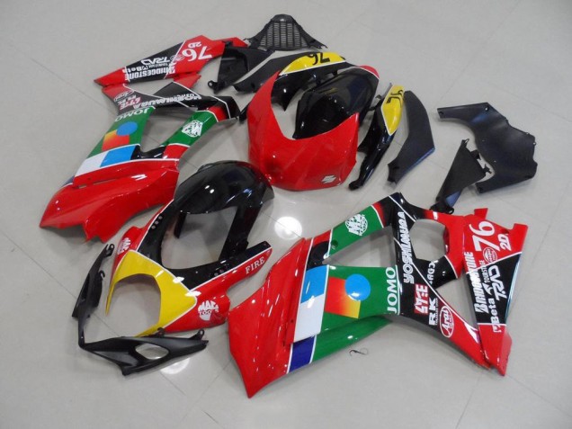 Carenagem Moto GSXR 1000 K7 07-08 - Vermelho & Verde