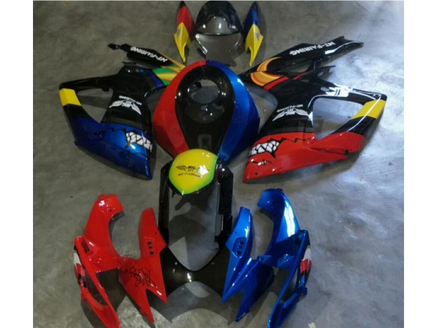 Carenagem Moto GSXR 600 / 750 K6 06-07 - Vermelho Azul Carenagem Moto GSXR 600 / 750 K6 06-07 - Vermelho Azul