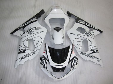 Carenagem Moto GSXR 600 K1 K2 K3 01-03 - Branco Preto Corona Extra