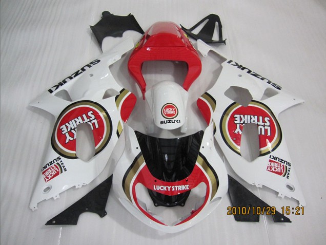 Carenagem Moto GSXR 600 K1 K2 K3 01-03 - Vermelho Branco Lucky Strike Carenagem Moto GSXR 600 K1 K2 K3 01-03 - Vermelho Branco Lucky Strike