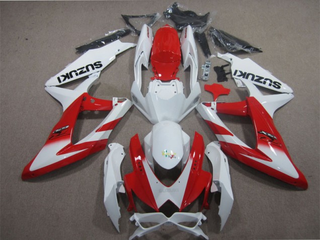 Carenagem Moto GSXR 600 K8 08-10 - Branco Vermelho Carenagem Moto GSXR 600 K8 08-10 - Branco Vermelho