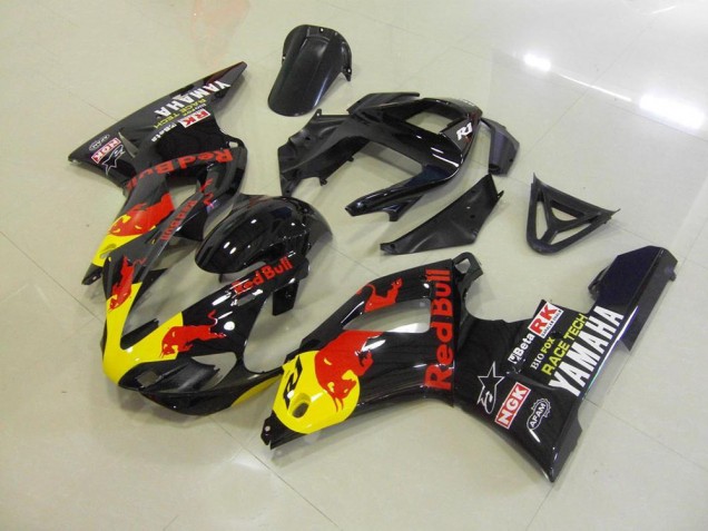 Carenagem Moto R1 00-01 - Preto Red Bull Carenagem Moto R1 00-01 - Preto Red Bull