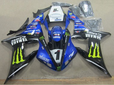 Carenagem Moto R1 02-03 - Azul Preto Graves 1