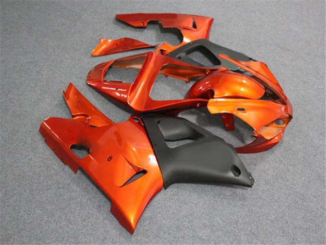 Carenagem Moto R1 02-03 - Laranja Preto Carenagem Moto R1 02-03 - Laranja Preto