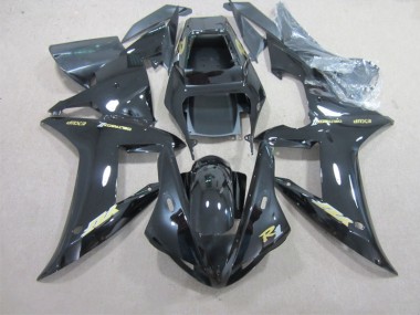 Carenagem Moto R1 02-03 - Preto & Ouro Decalque