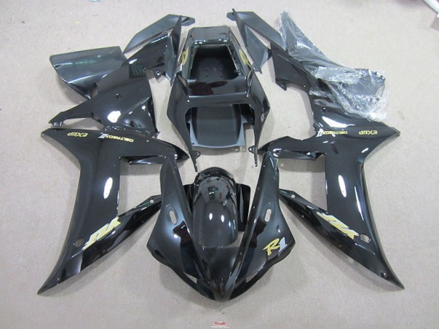 Carenagem Moto R1 02-03 - Preto Ouro Decalque Carenagem Moto R1 02-03 - Preto Ouro Decalque