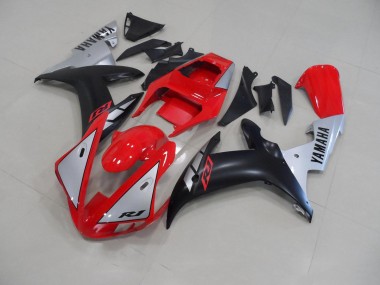 Carenagem Moto R1 02-03 - Vermelho Fosco Prata