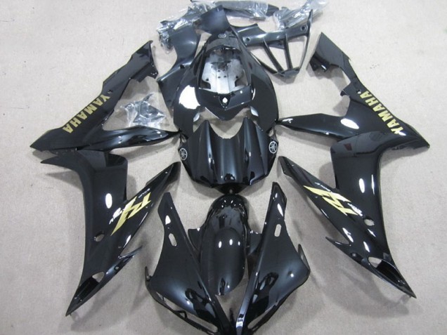 Carenagem Moto R1 04-06 - Preto Branco Ouro Decalque Carenagem Moto R1 04-06 - Preto Branco Ouro Decalque