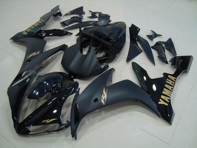 Carenagem Moto R1 04-06 - Preto Fosco Ouro Carenagem Moto R1 04-06 - Preto Fosco Ouro