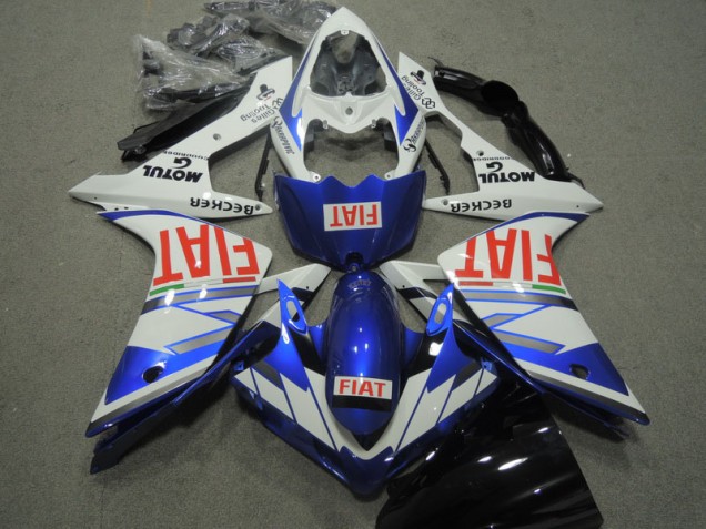 Carenagem Moto R1 07-08 - Azul Branco Vermelho Fiat