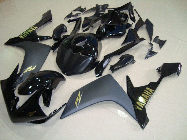 Carenagem Moto R1 07-08 - Preto Fosco Ouro Carenagem Moto R1 07-08 - Preto Fosco Ouro