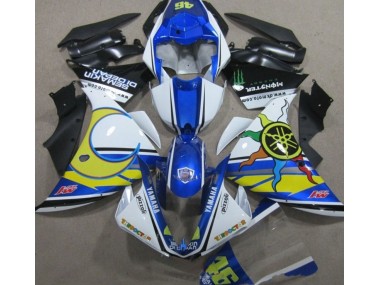 Carenagem Moto R1 09-11 - Azul Branco Amarelo 46