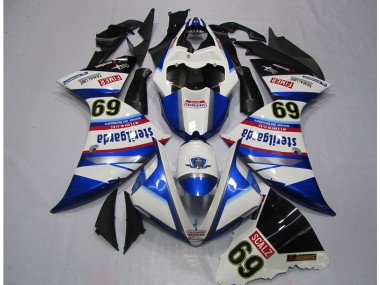 Carenagem Moto R1 09-11 - Branco Azul Sterilgarda SCALZ 69