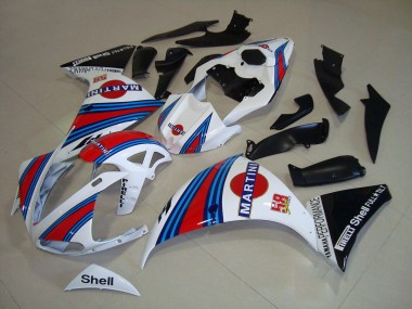 Carenagem Moto R1 09-11 - Branco Preto Martini