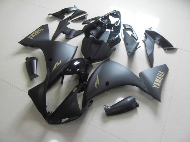 Carenagem Moto R1 09-11 - Preto Fosco Ouro Adesivo