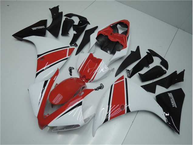 Carenagem Moto R1 12-14 - Branco Vermelho Preto