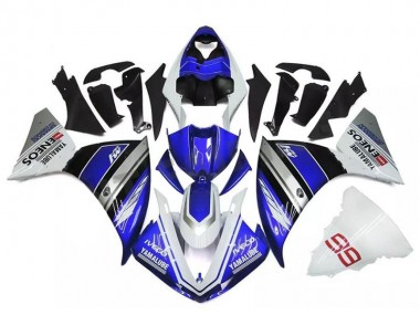 Carenagem Moto R1 15-19 - Branco Azul Prata