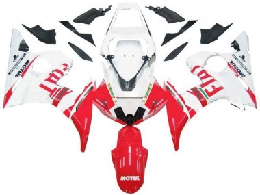 Carenagem Moto R6 03-05 - Branco Vermelho Fiat
