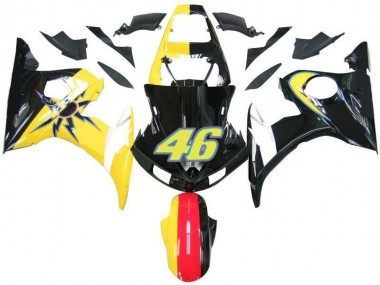 Carenagem Moto R6 03-05 - Preto Amarelo No. 46