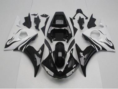 Carenagem Moto R6 03-05 - Preto & Branco