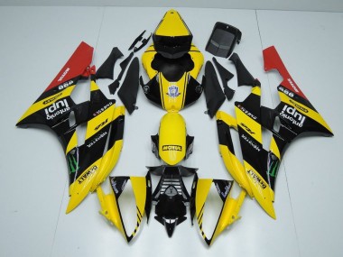 Carenagem Moto R6 06-07 - Amarelo Preto Monster