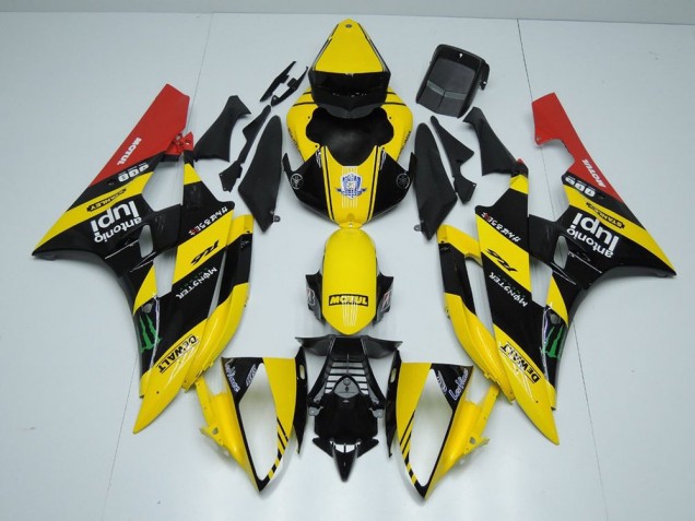 Carenagem Moto R6 06-07 - Amarelo Preto Monster