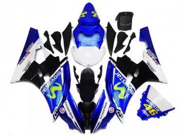 Carenagem Moto R6 06-07 - Azul Preto Branco