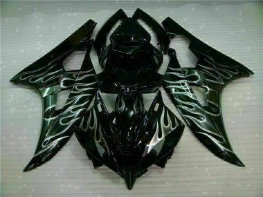 Carenagem Moto R6 06-07 - Prata Chama Preto