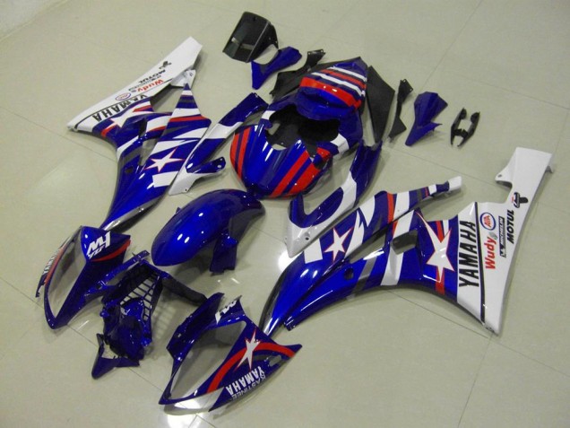 Carenagem Moto R6 06-07 - Vermelho Azul Star