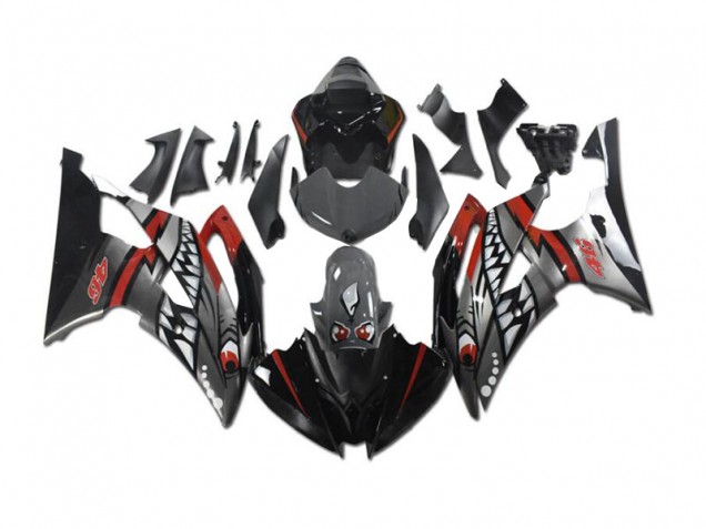 Carenagem Moto R6 08-16 - Cinzento Vermelho Tubarão