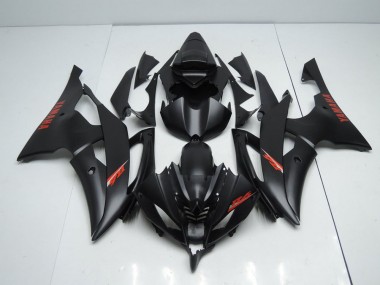Carenagem Moto R6 08-16 - Preto Fosco Vermelho Decalques