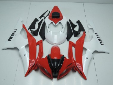 Carenagem Moto R6 08-16 - Vermelho & Branco Pérola