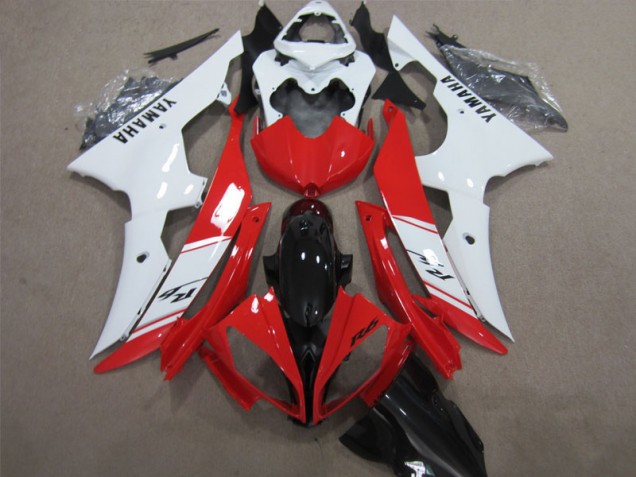 Carenagem Moto R6 08-16 - Vermelho Branco Preto Decalque