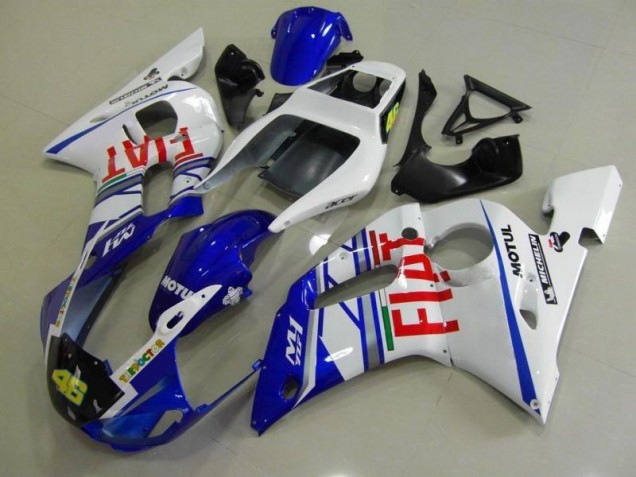 Carenagem Moto R6 98-02 - Azul Branco Fiat