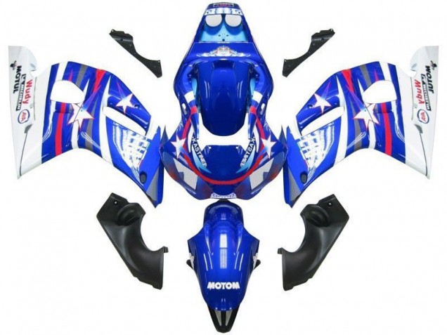 Carenagem Moto R6 98-02 - Azul Branco Star Fiat