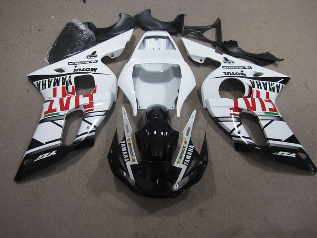Carenagem Moto R6 98-02 - Branco Preto Fiat