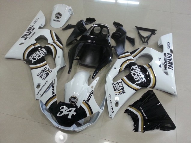 Carenagem Moto R6 98-02 - Branco Preto