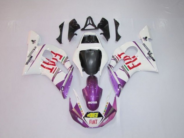 Carenagem Moto R6 98-02 - Branco Roxo Fiat 46