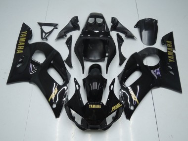 Carenagem Moto R6 98-02 - Preto Brilhante Ouro Adesivo