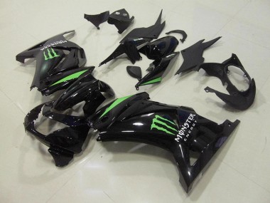 Carenagem Moto ZX 250R 08-12 - Preto Verde Monster Energy