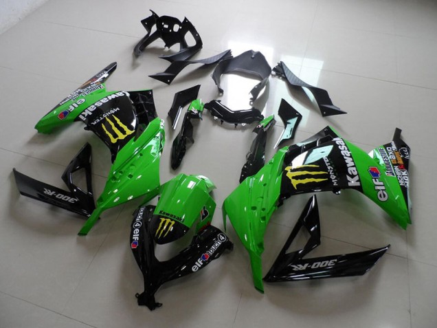 Carenagem Moto ZX 300R 13-16 - Preto Verde Monster Carenagem Moto ZX 300R 13-16 - Preto Verde Monster