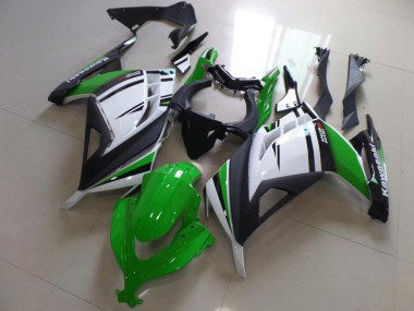 Carenagem Moto ZX 300R 13-16 - Verde Preto & Branco