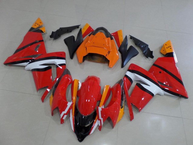 Carenagem Moto ZX10R 03-05 - Laranja Preto & Branco Carenagem Moto ZX10R 03-05 - Laranja Preto & Branco