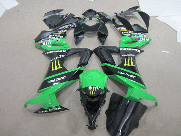 Carenagem Moto ZX10R 08-10 - Preto Verde Monster