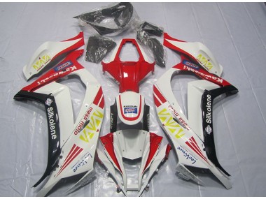 Carenagem Moto ZX10R 11-15 - Branco Vermelho Silkolene