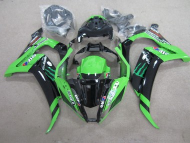Carenagem Moto ZX10R 11-15 - Preto Verde Touch4 Monster