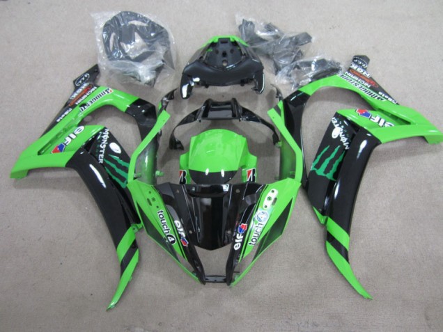 Carenagem Moto ZX10R 11-15 - Preto Verde Touch4 Monster Carenagem Moto ZX10R 11-15 - Preto Verde Touch4 Monster