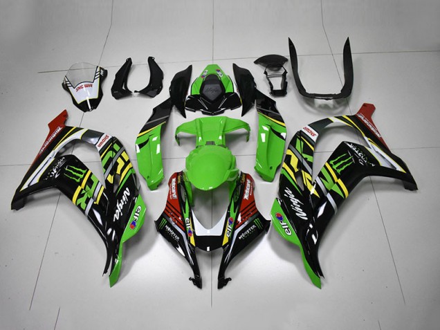 Carenagem Moto ZX10R 16-19 - Verde Preto Vermelho Ninja Monster Carenagem Moto ZX10R 16-19 - Verde Preto Vermelho Ninja Monster