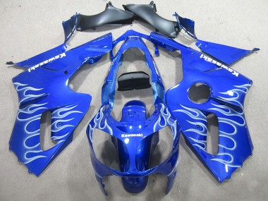 Carenagem Moto ZX12R 00-01 - Azul Branco Chama